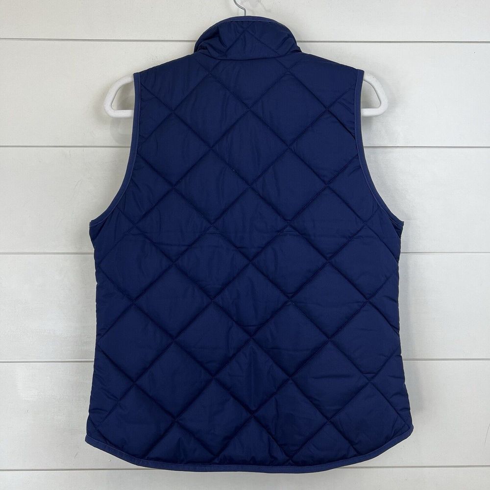 NEW J. CREW Vest‎ Women XS Quilted Full Zip Snap Pockets BU262 Blue - Picture 10 of 15
